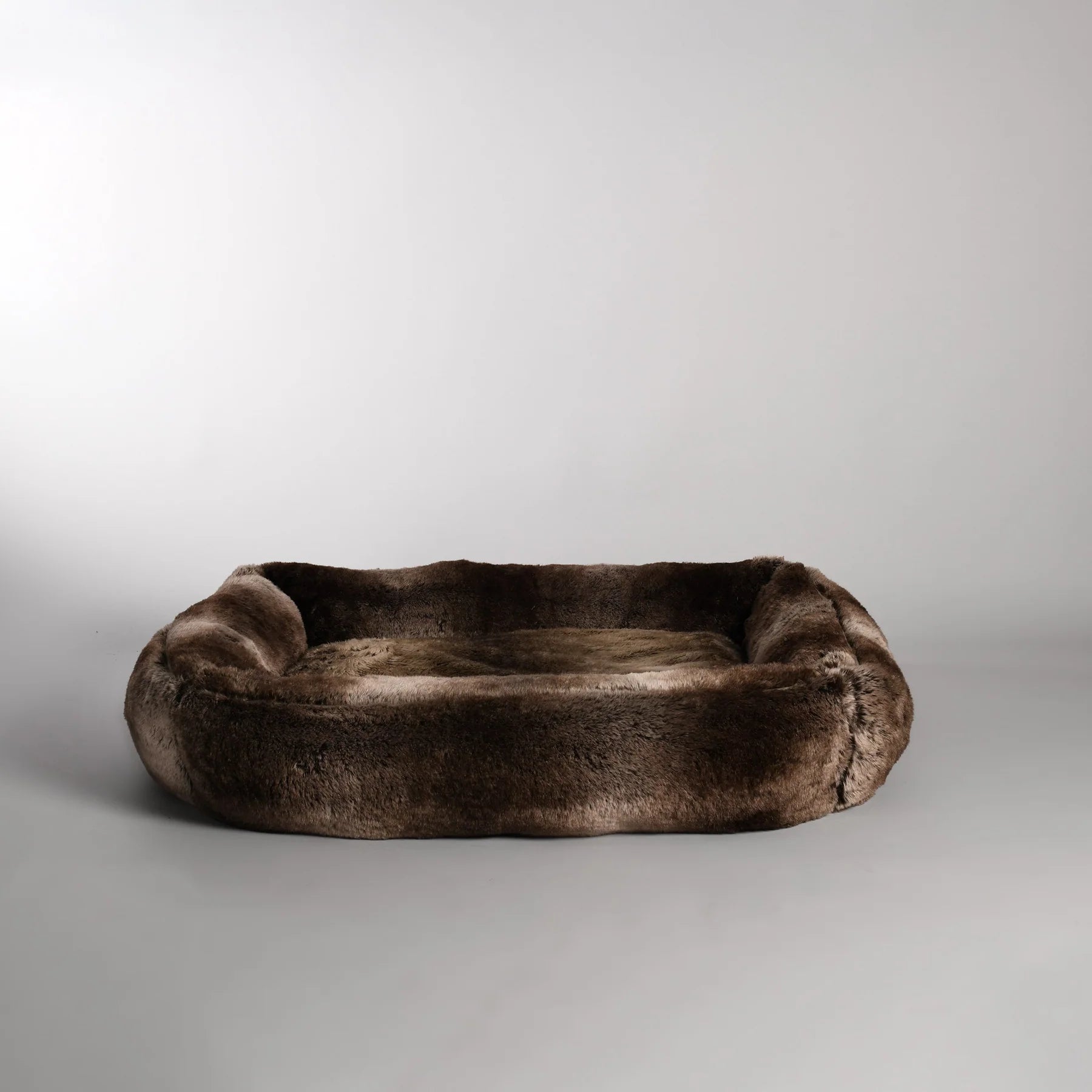 Harvey Silver Faux Fur Pet Bed