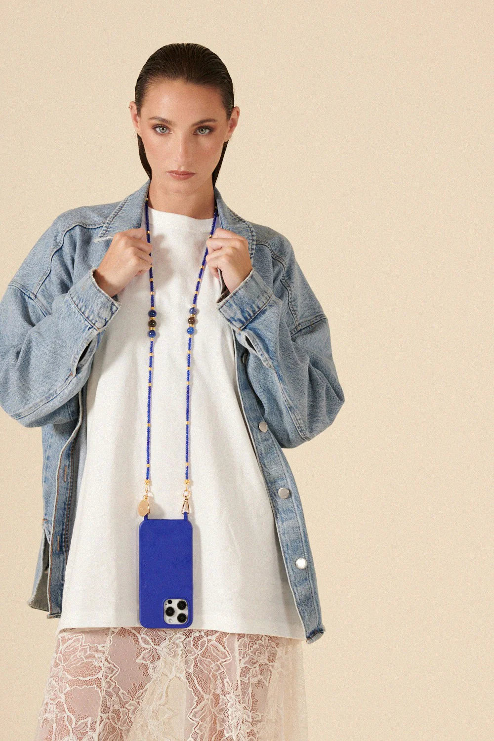 Iris Blue Pearls Chain