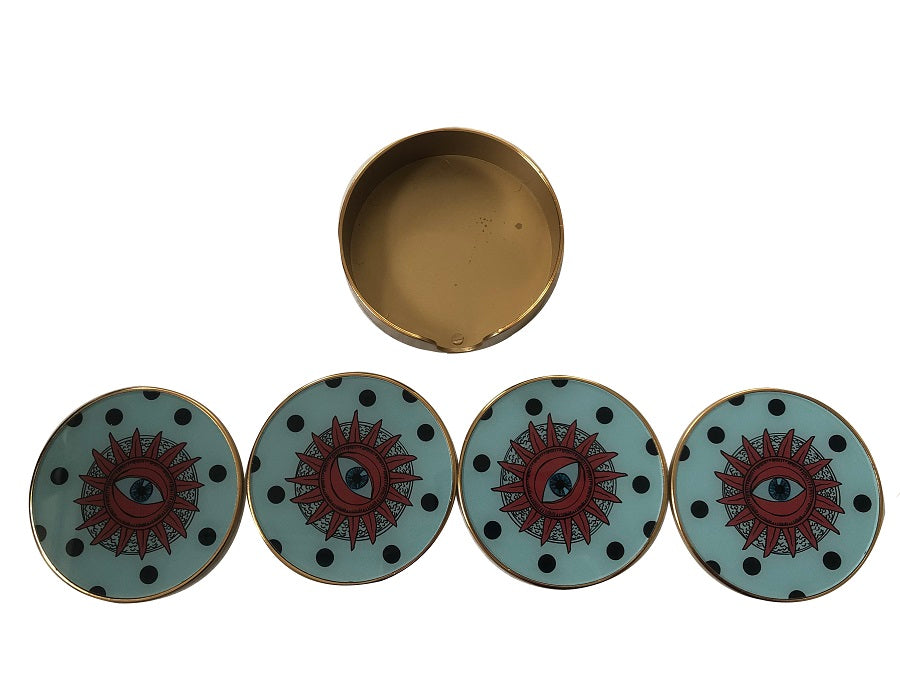 Coasters set "Sun-Hand-Eye"