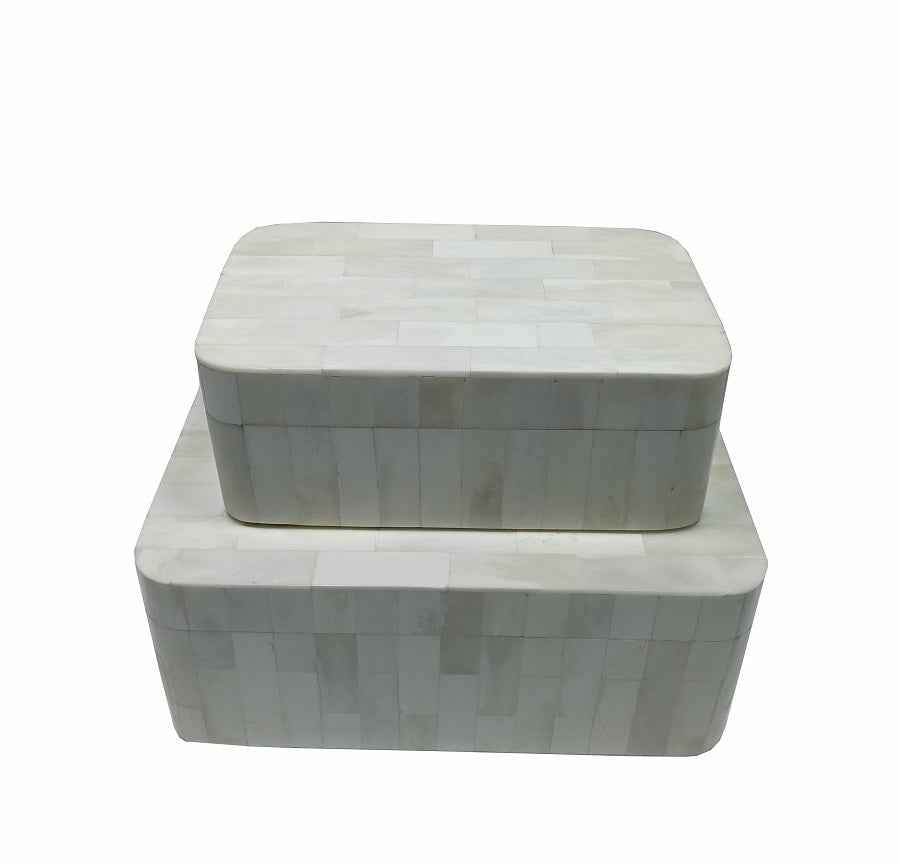 Rectangular Box Set with White Bone
