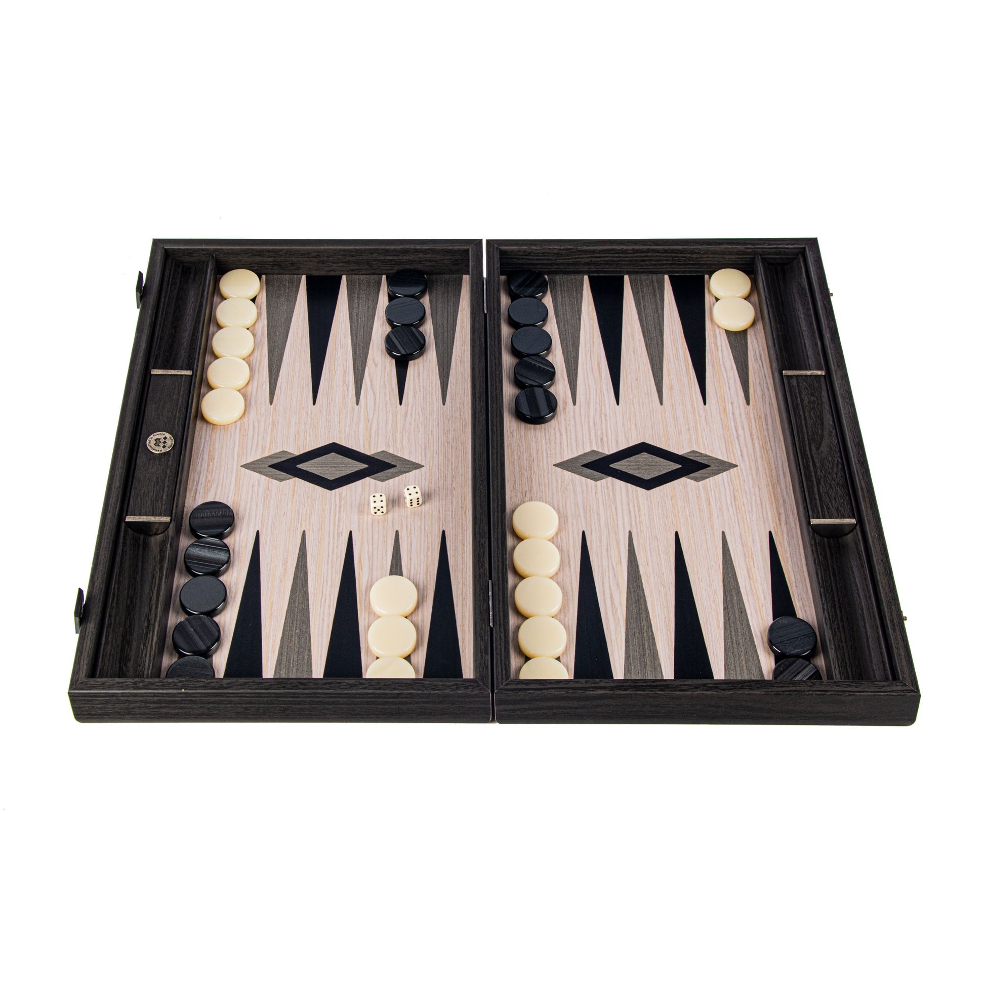 Premium Handcrafted Grid Wood Illusion Backgammon