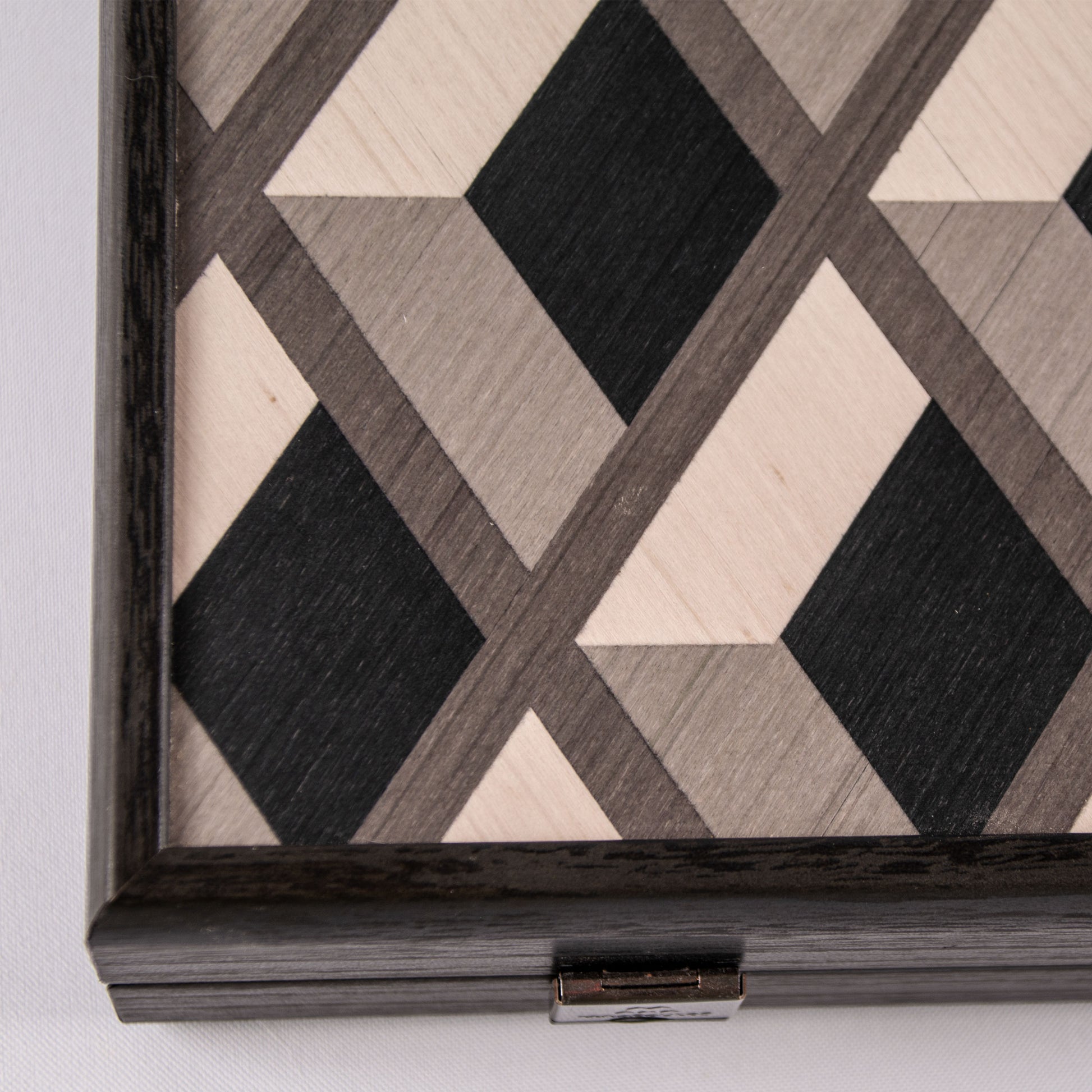Premium Handcrafted Grid Wood Illusion Backgammon