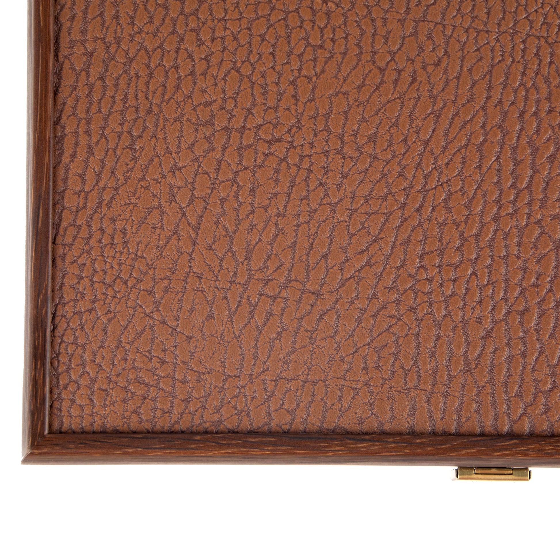 Premium Handcrafted Leatherette Caramel Brown Backgammon