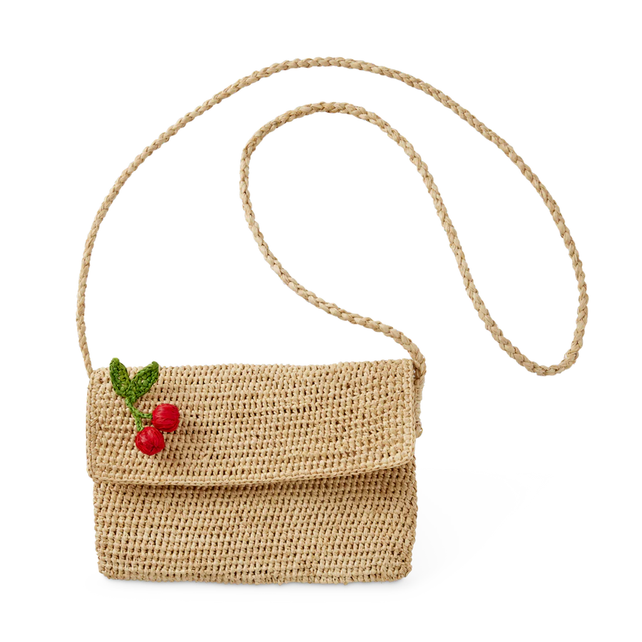 Raffia Crossbody Bag - Natural