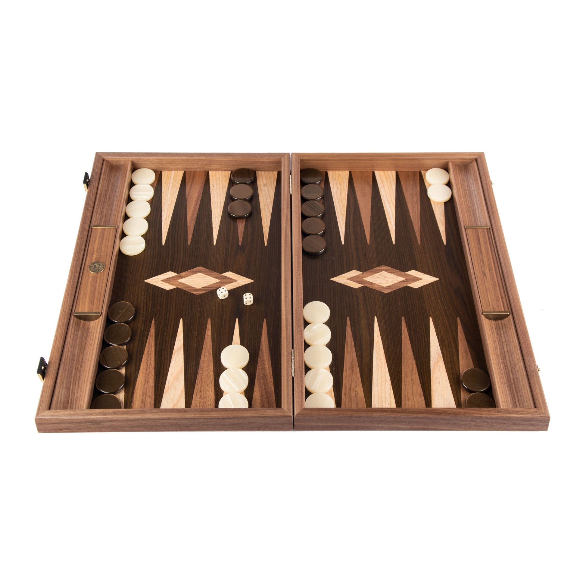 Premium Handcrafted Walnut Natural Tree Trunk Backgammon