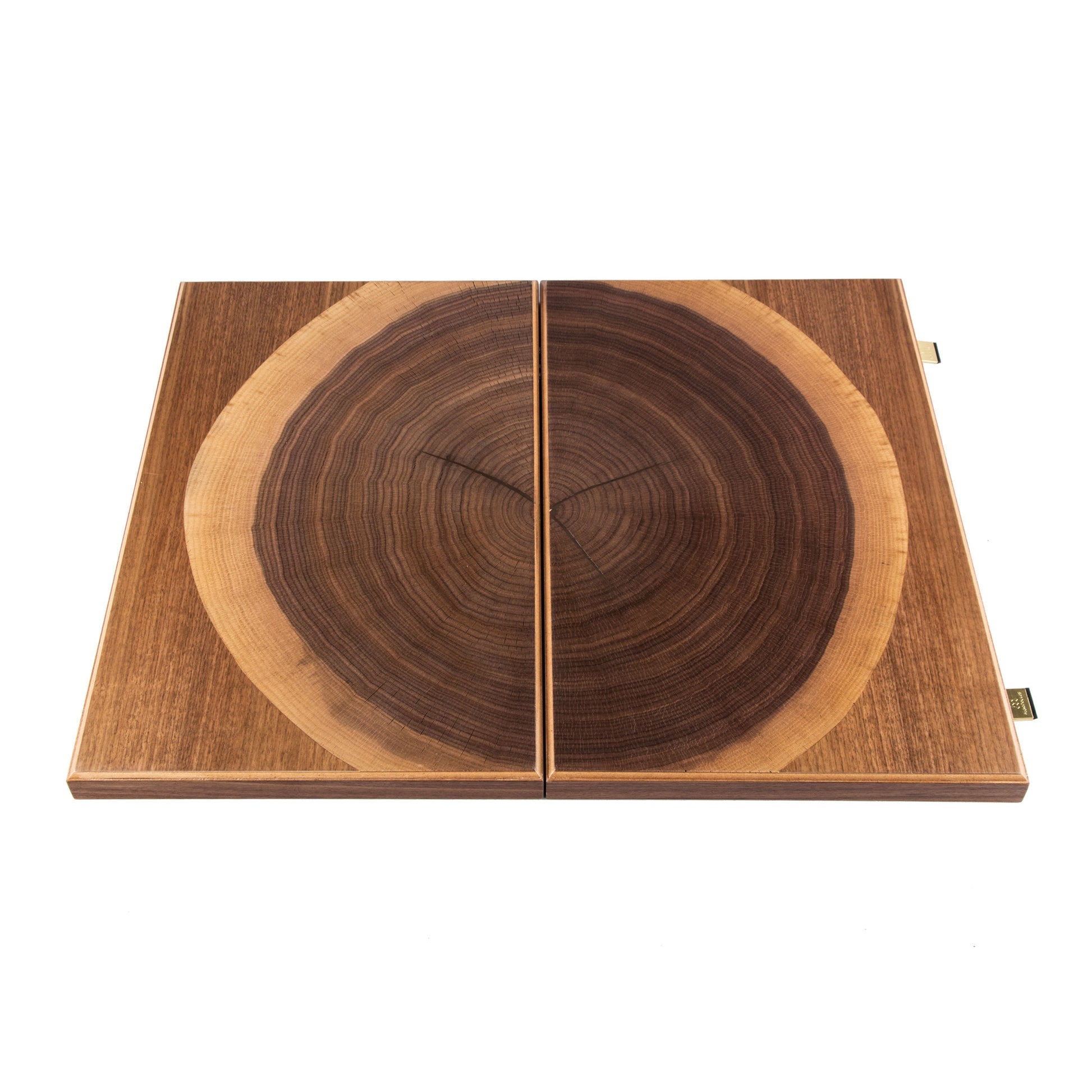Premium Handcrafted Walnut Natural Tree Trunk Backgammon