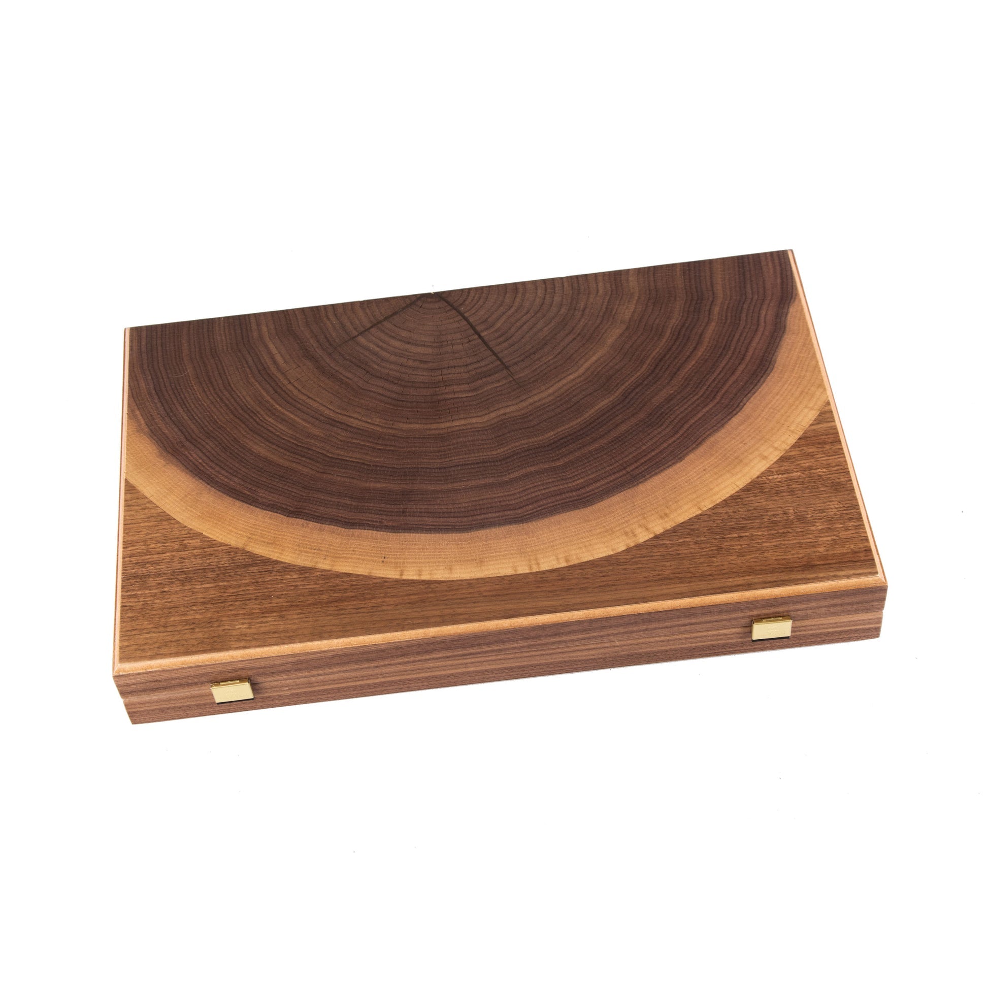 Premium Handcrafted Walnut Natural Tree Trunk Backgammon