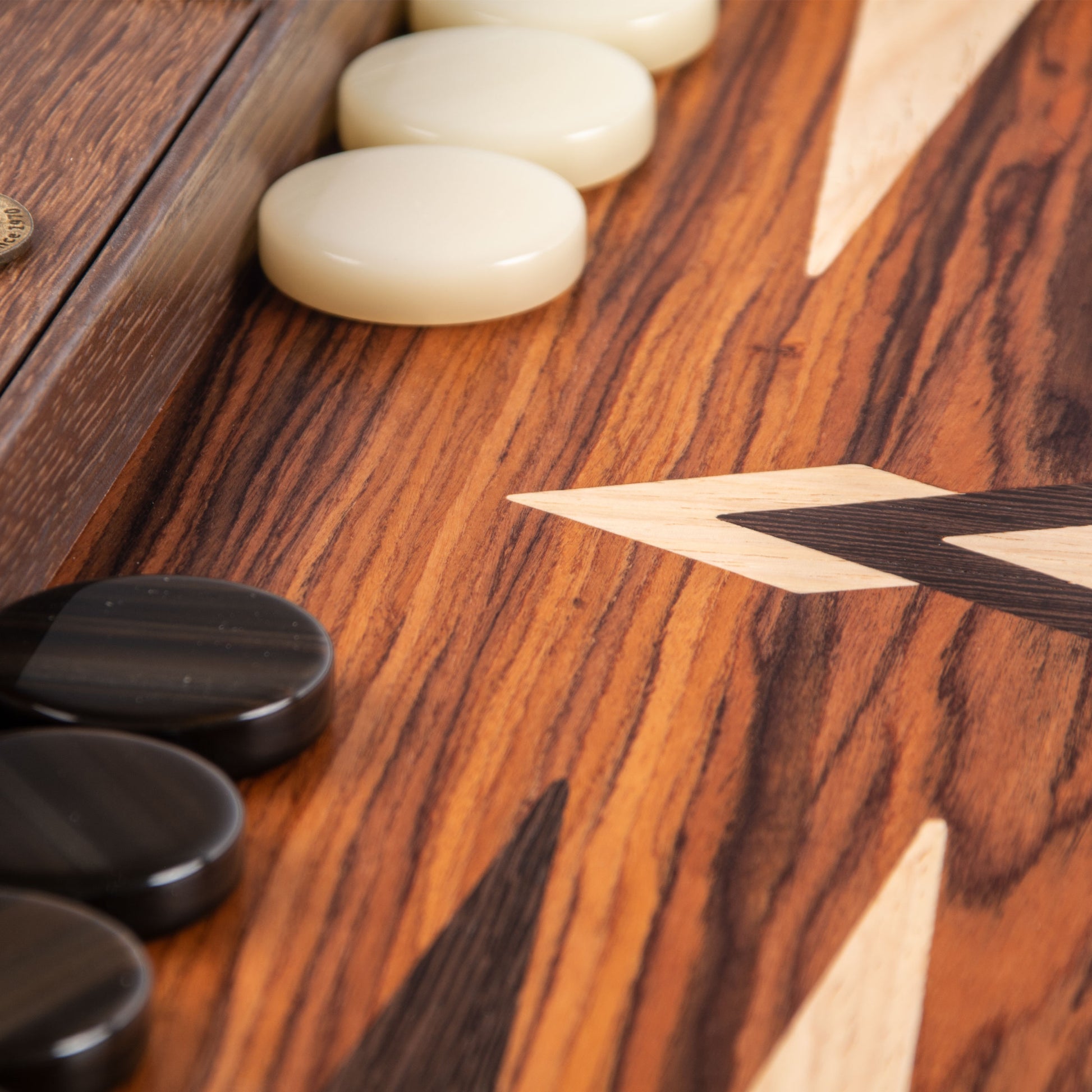 Premium Handcrafted Palisander Crown Cut Backgammon