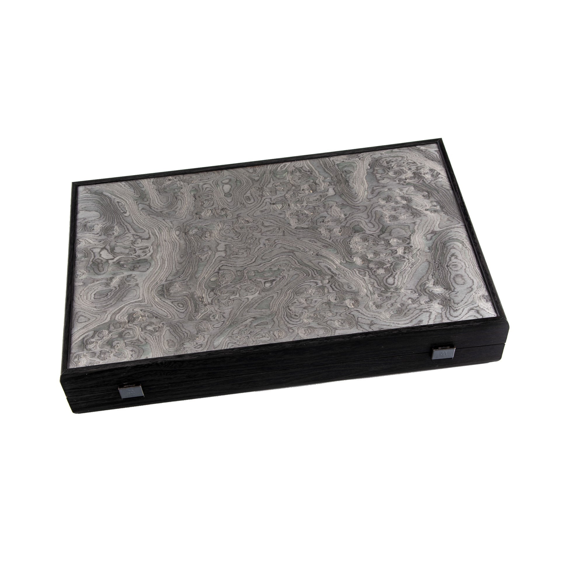 Premium Handcrafted Pearly Grey Vavona Backgammon