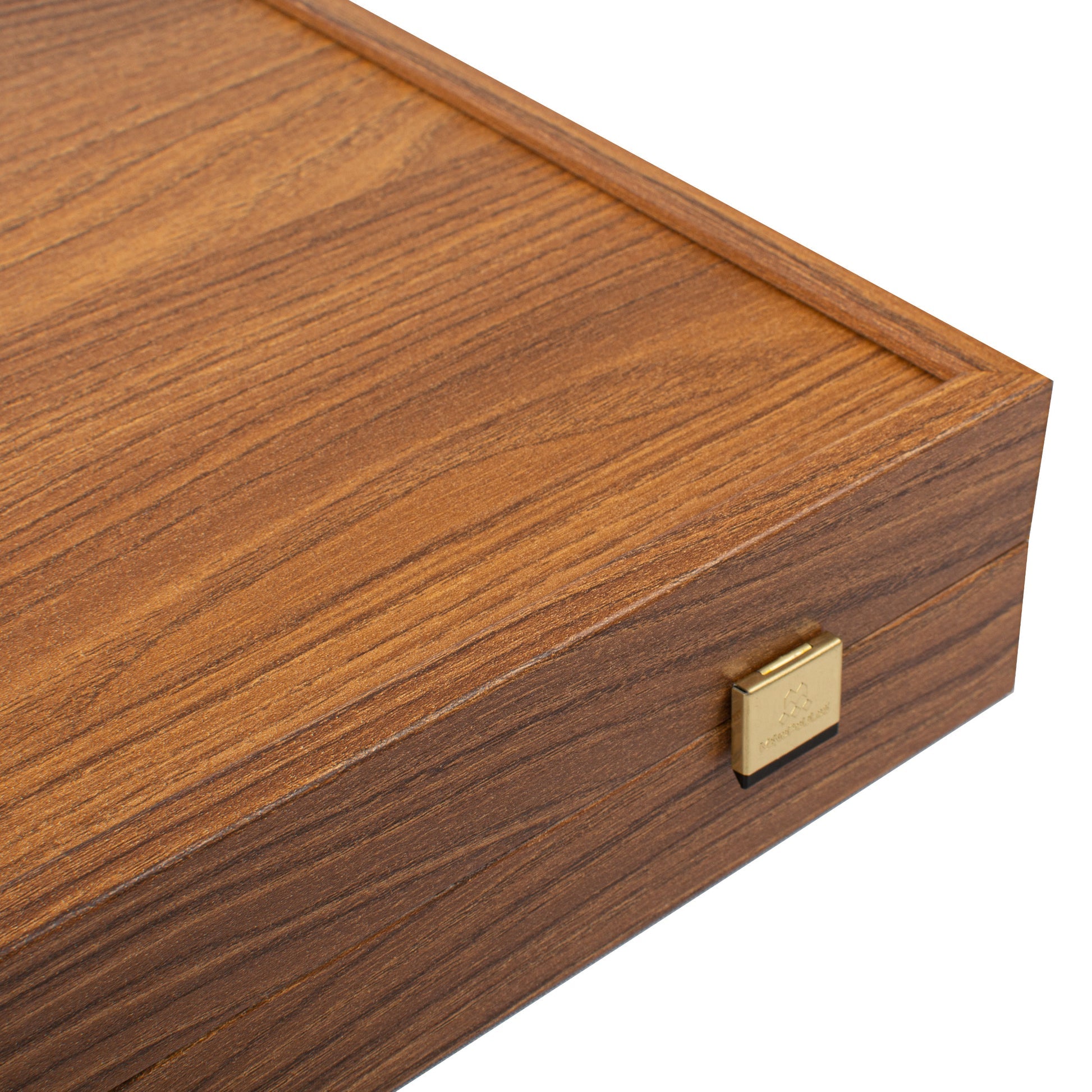 Handcrafted Walnut Replica Wood Backgammon Set with Side Racks