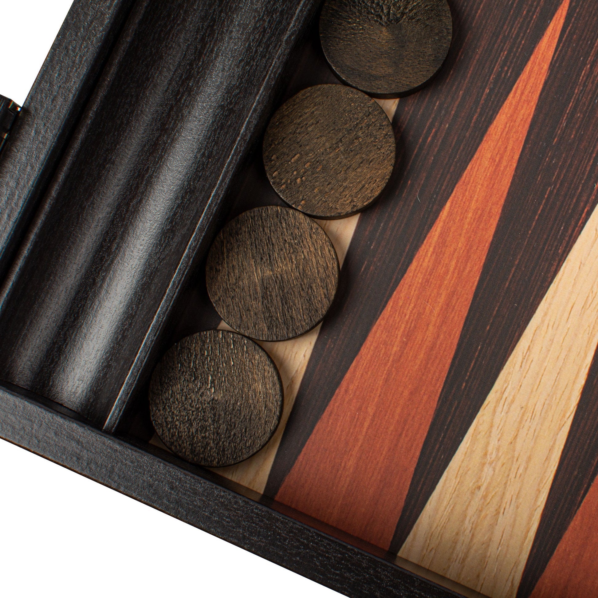 Handcrafted Wenge Replica Wood Backgammon Set with Side Racks