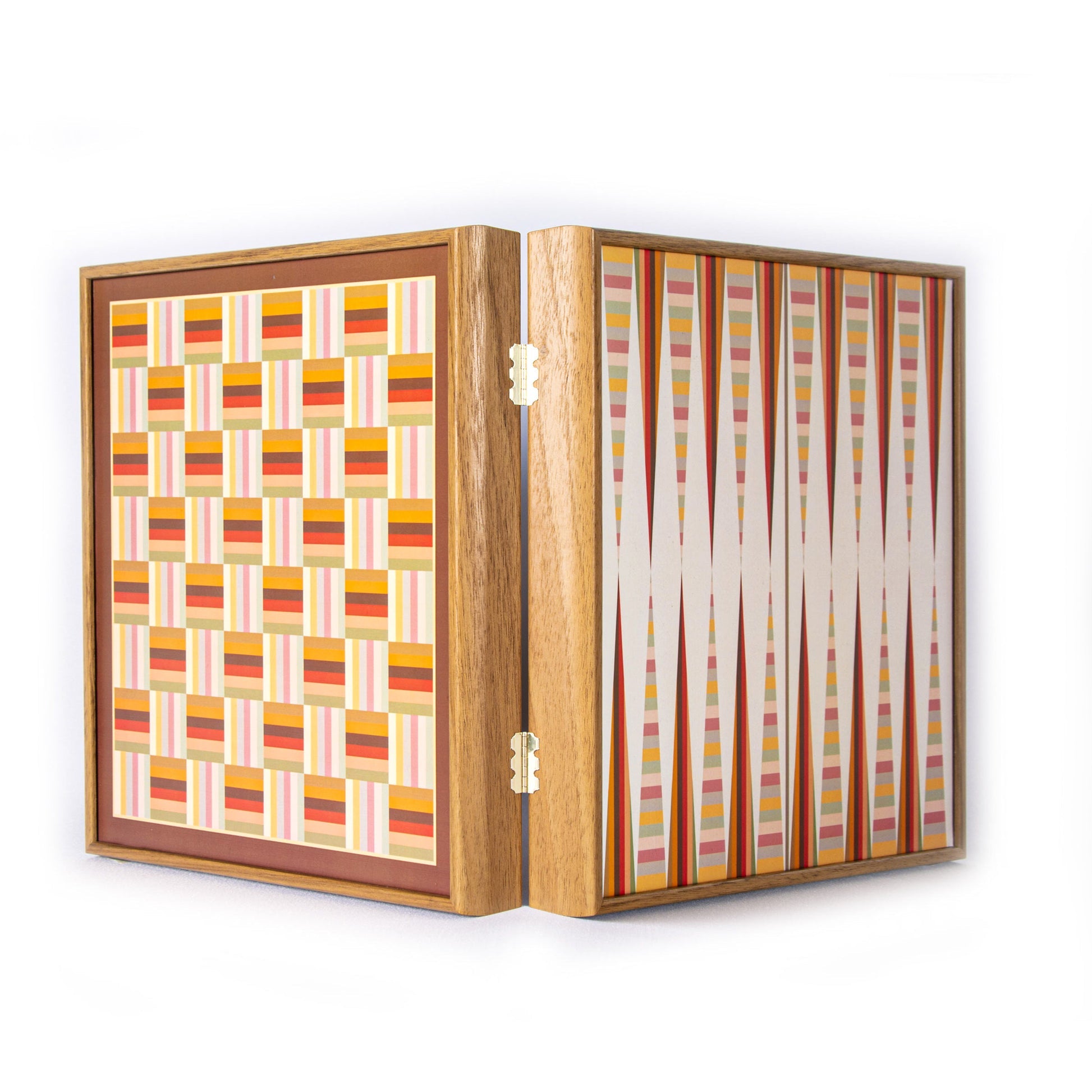 Retro Design 4-in-1 Combo Game Set: Chess, Backgammon, Ludo & Snakes