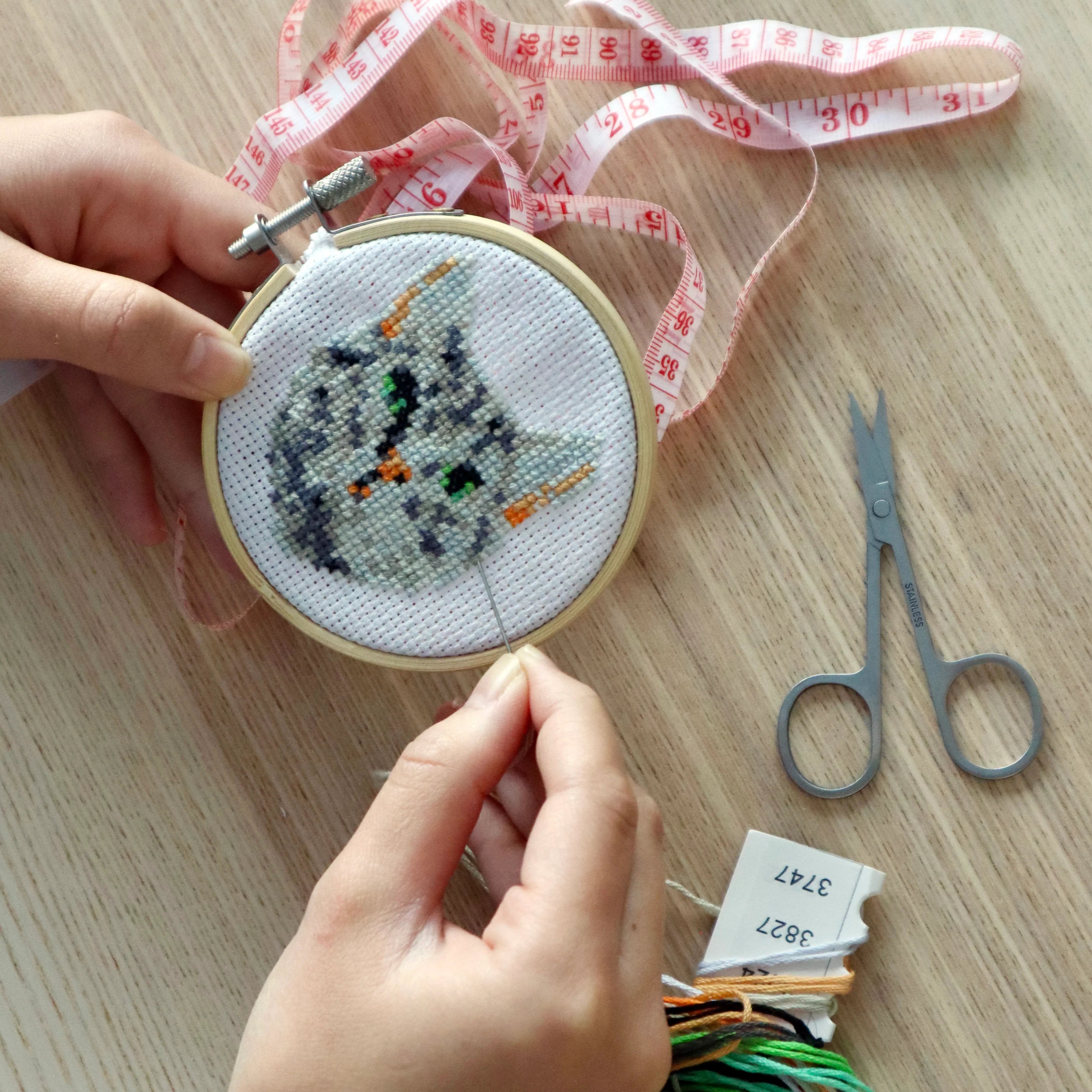 Mini Cross Stitch Embroidery Kit