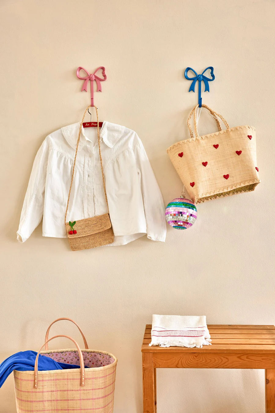 Raffia Crossbody Bag - Natural