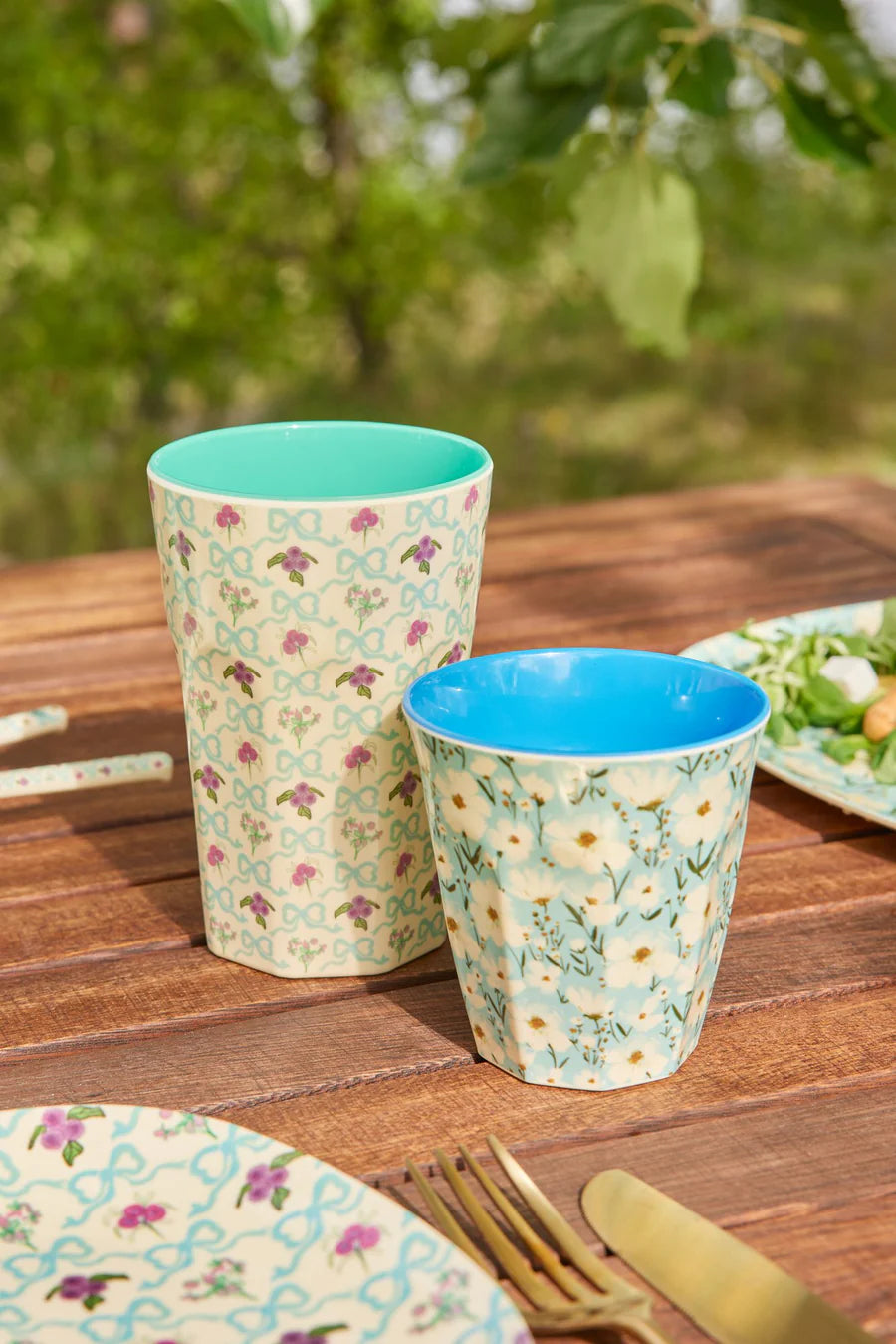 Melamine Bow and Bouquet Print Set