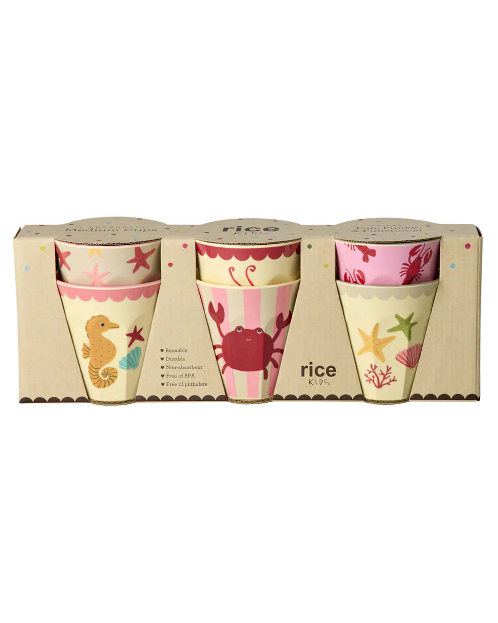 Medium Cup Ocean Print (Set of 6)