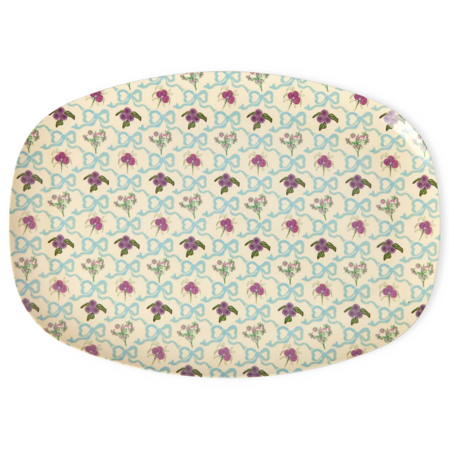 Melamine Bow and Bouquet Print Set