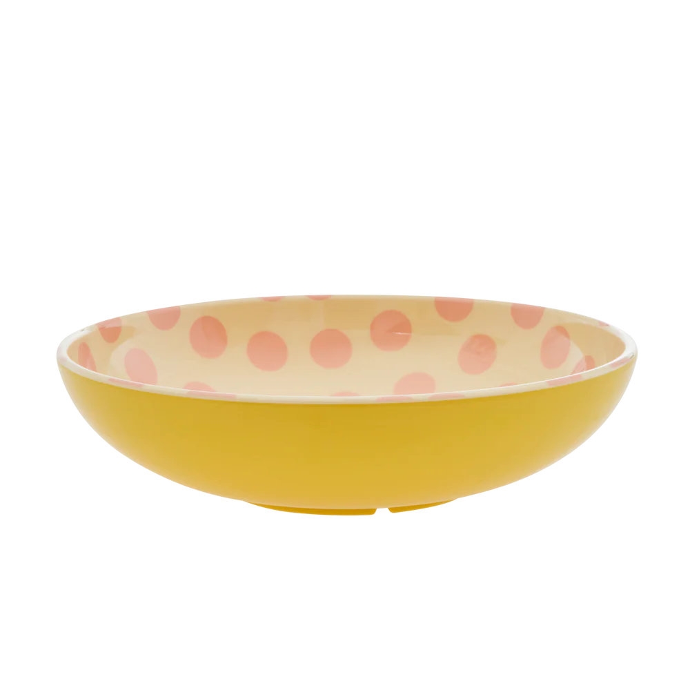 Salad Bowl Pink Dots Print