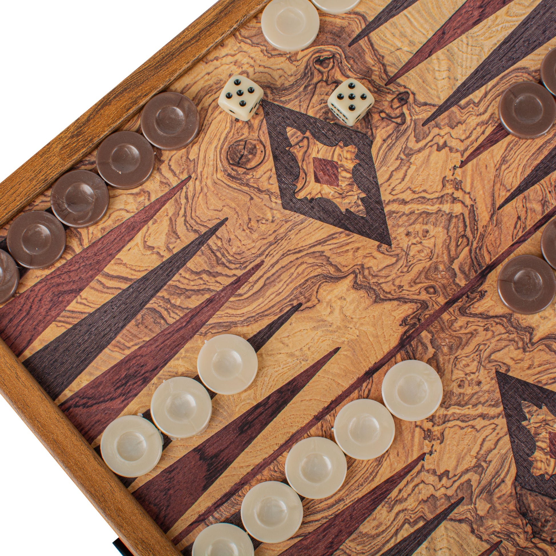 Traditional Style 2-in-1 Combo Game Set: Chess & Backgammon