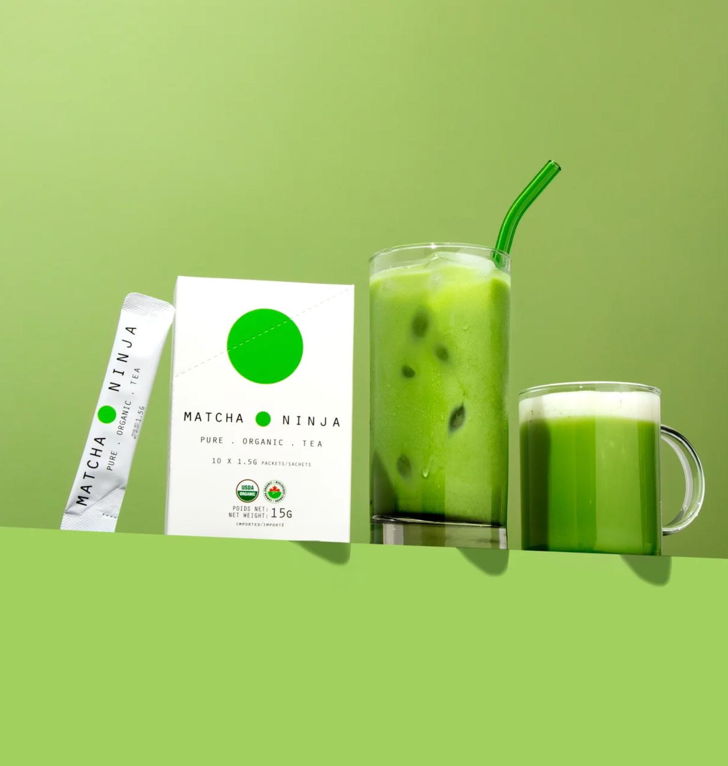 Matcha Ninja Organic Matcha Tea - Box of Single Serving Sachets 10 x 1.5 gr