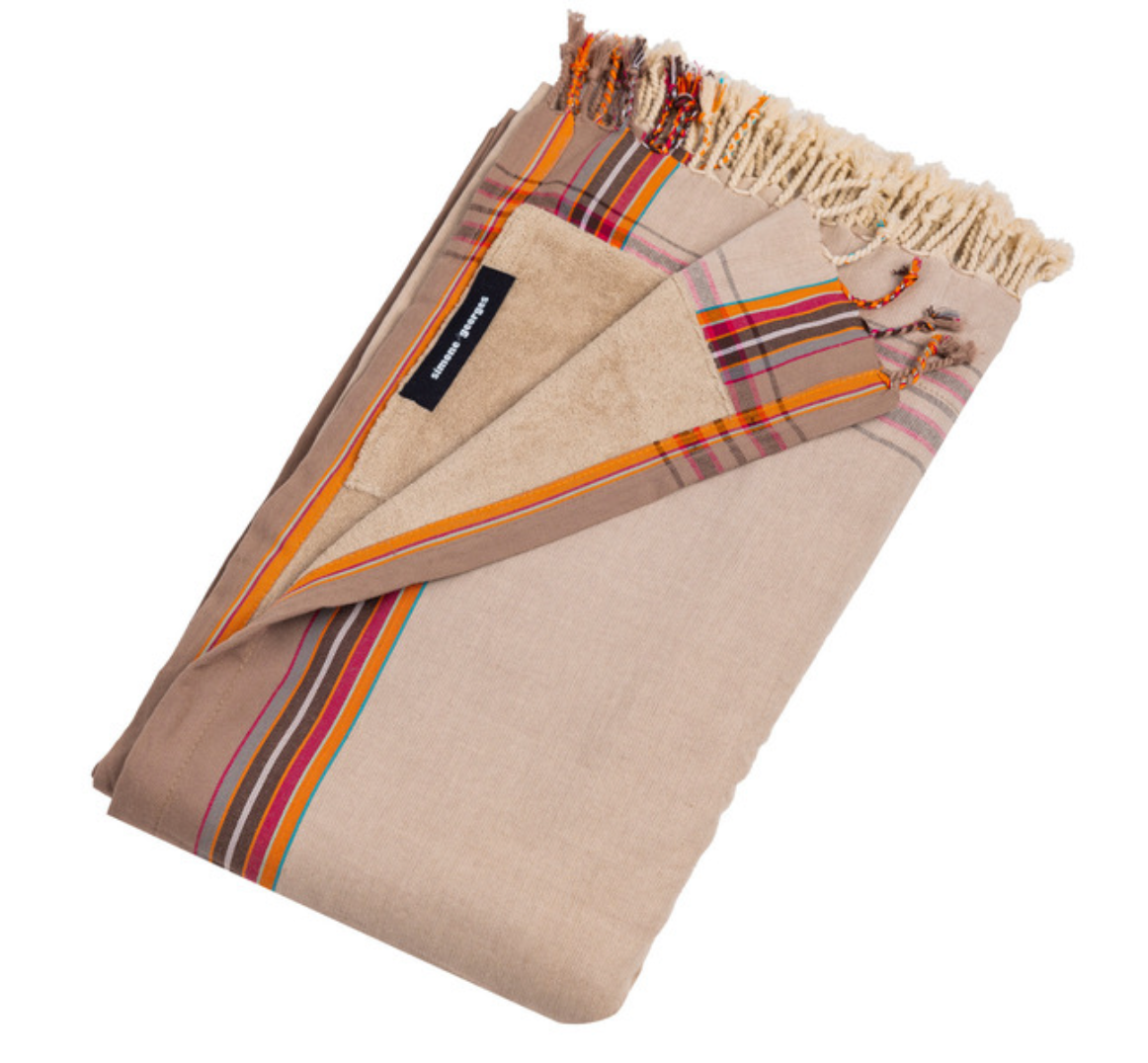 Kikoy Cotton Beach Towel with Terry Cotton 165x95cm