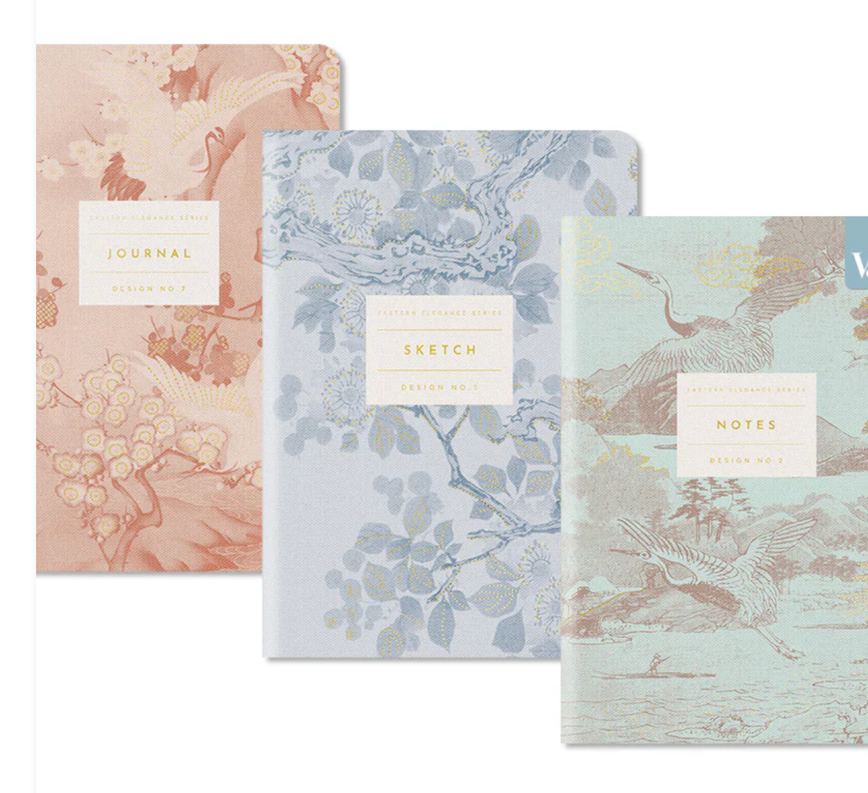 Ohh Deer Eastern Elegance Stitched Notebook (Set of 3)