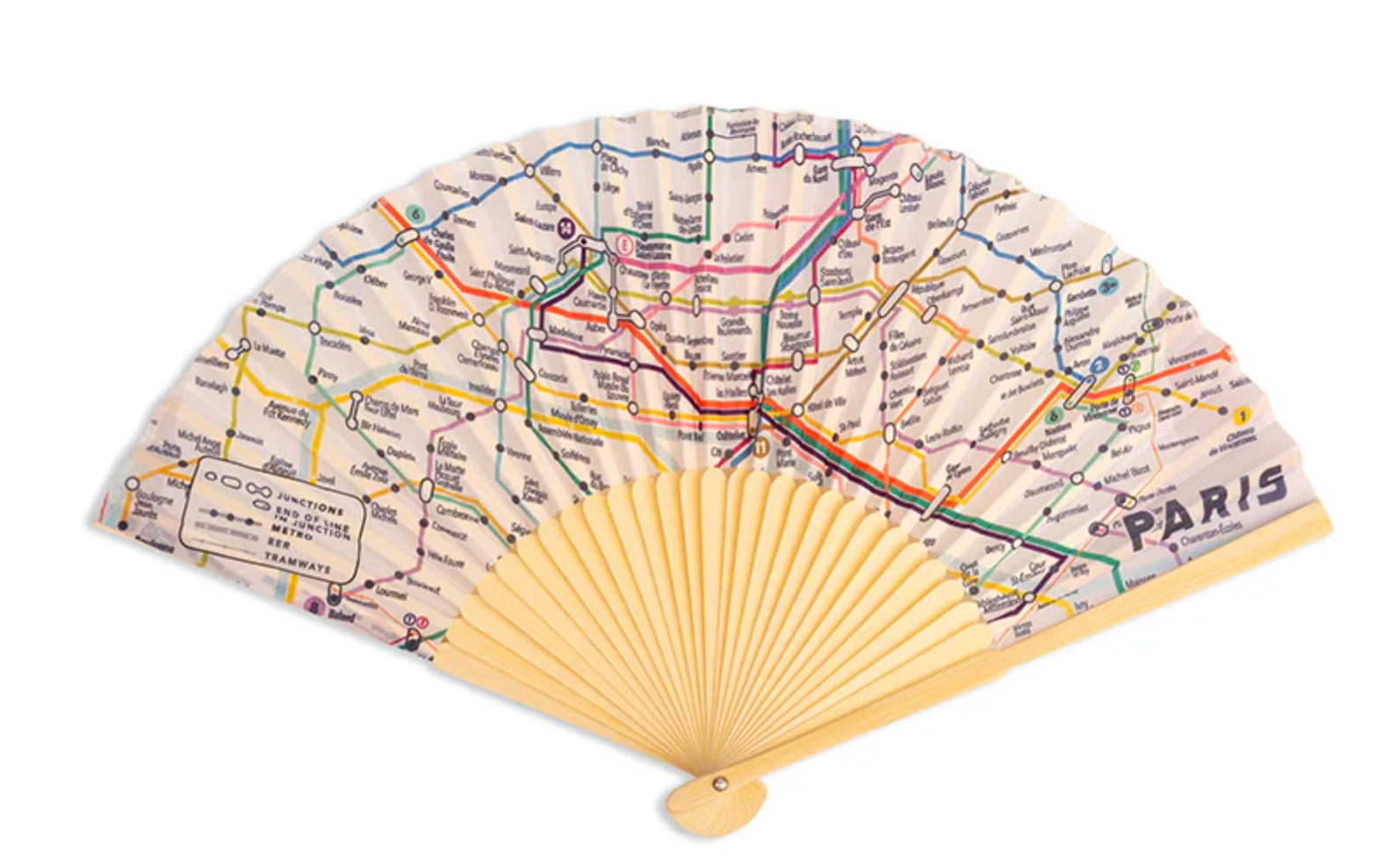 Kikkerland Paris Transit Map Fan