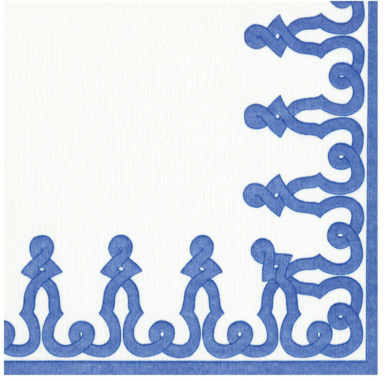 Caspari Airlaid Dessin Passementerie Riviera Blue Napkins