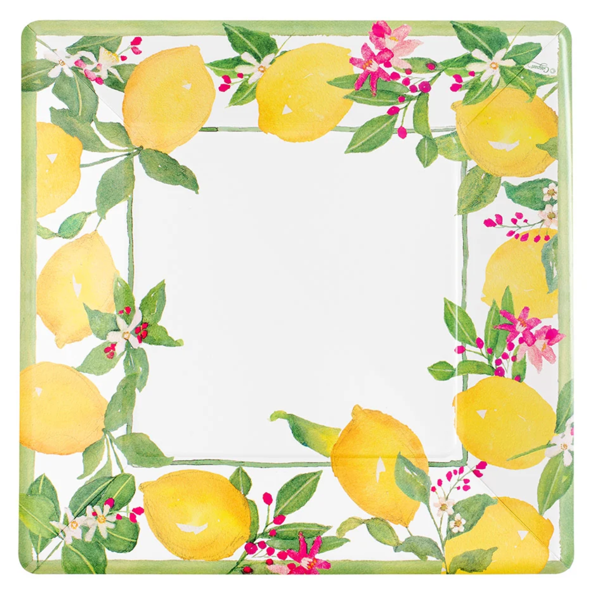 Caspari Limoncello Square Dinner Plates (Pack of 8pcs)