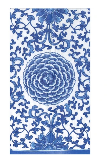 Caspari Indigo Garden Blue & White Paper Napkin