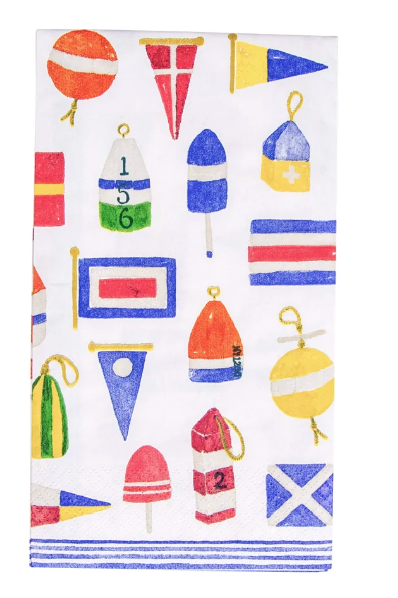 Caspari Nantucket Guest Paper Towel (Pack of 15)