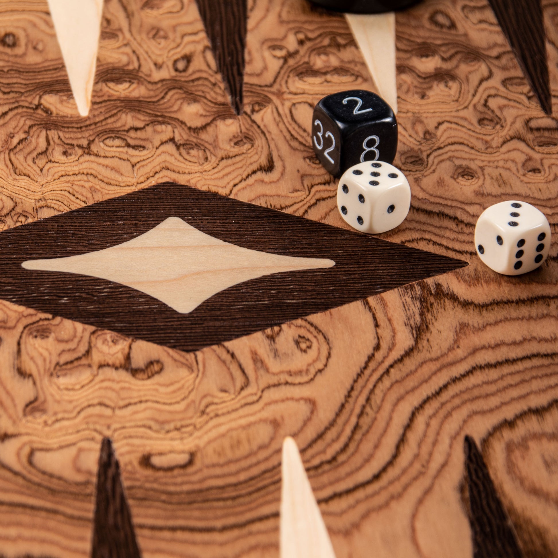 Handcrafted Premium Walnut Burl Backgammon