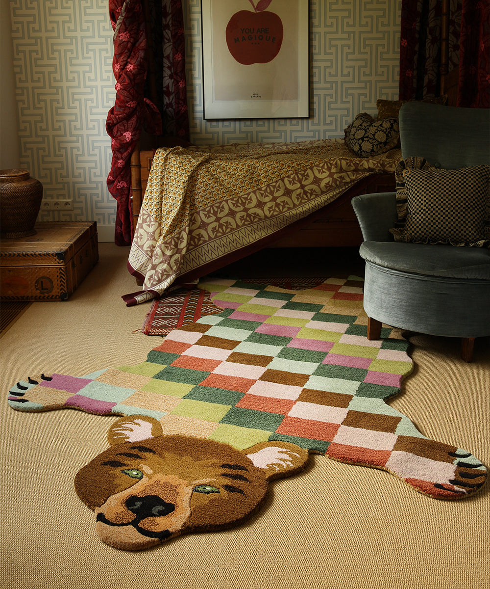 Hand-Tufted Archie Check Beat Rug