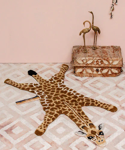 Hand-Tufted Gimpy Giraffe Rug