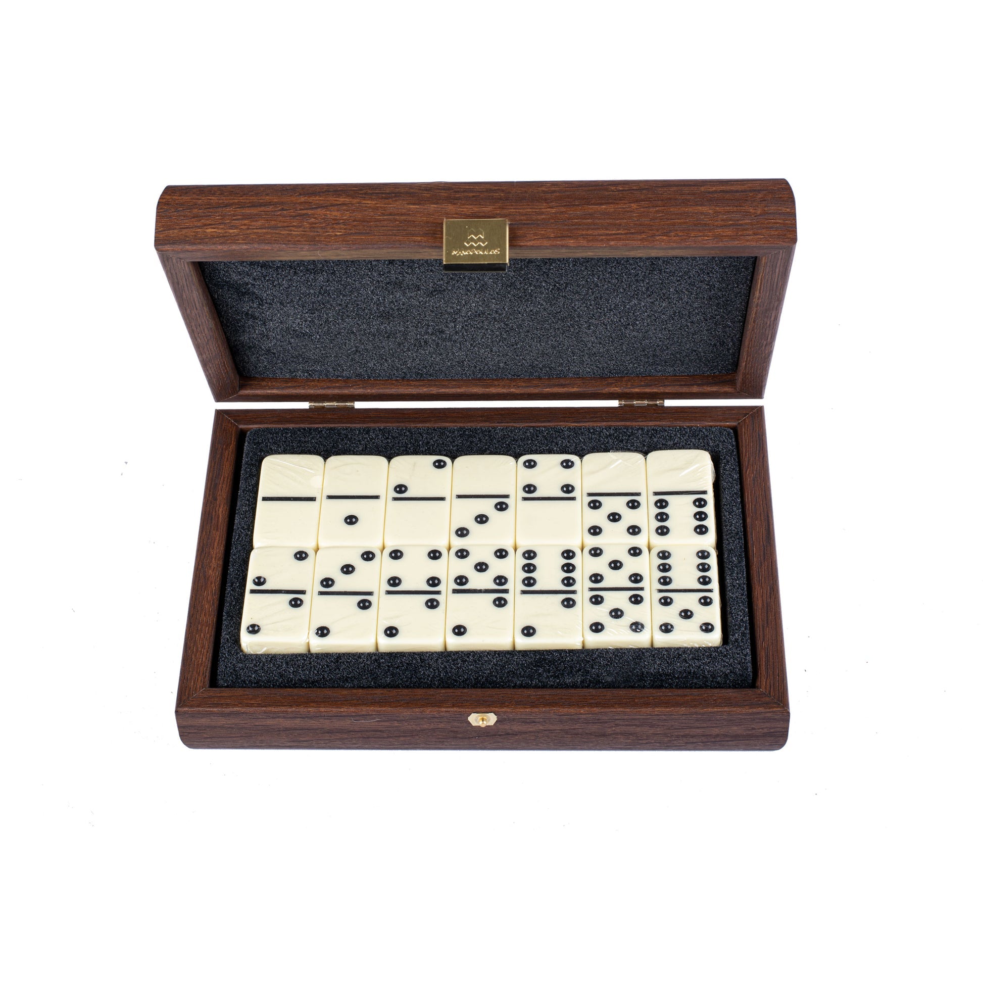 Luxury Domino Set in Wooden Case with California Walnut Burl