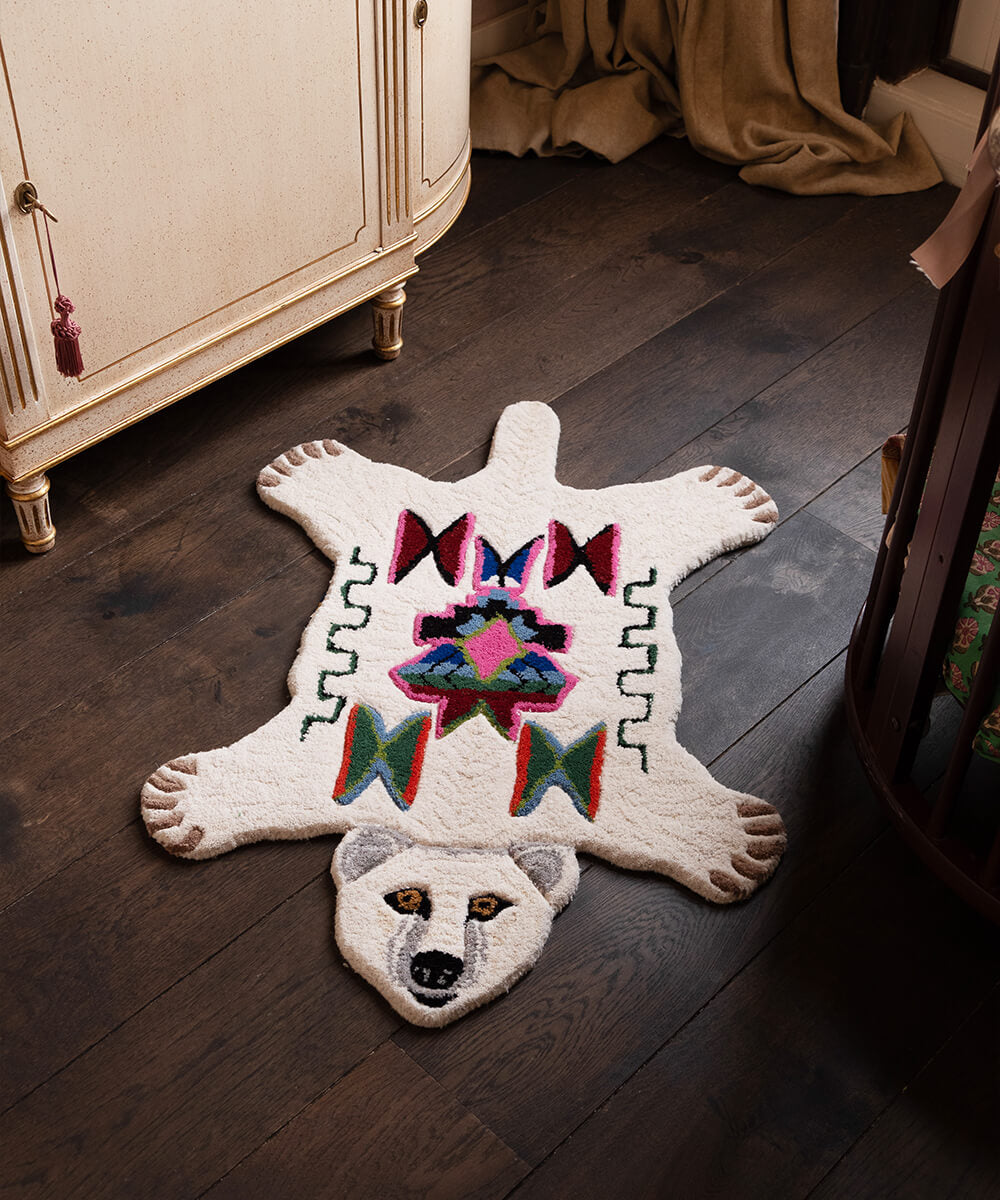 Hand-Tufted Kasbah Polar Bear Rug