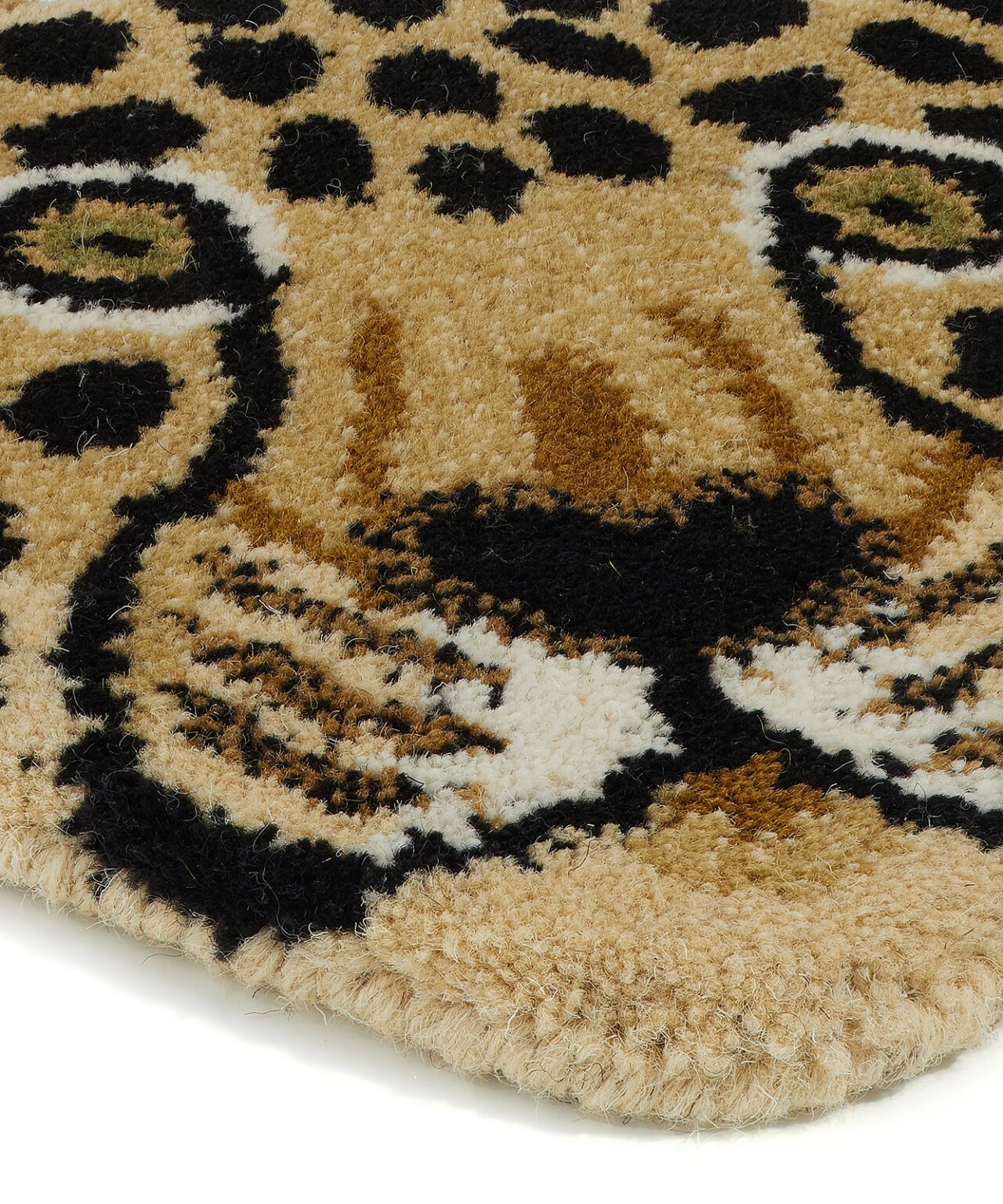 Hand-Tufted Loony Leopard Head Rug