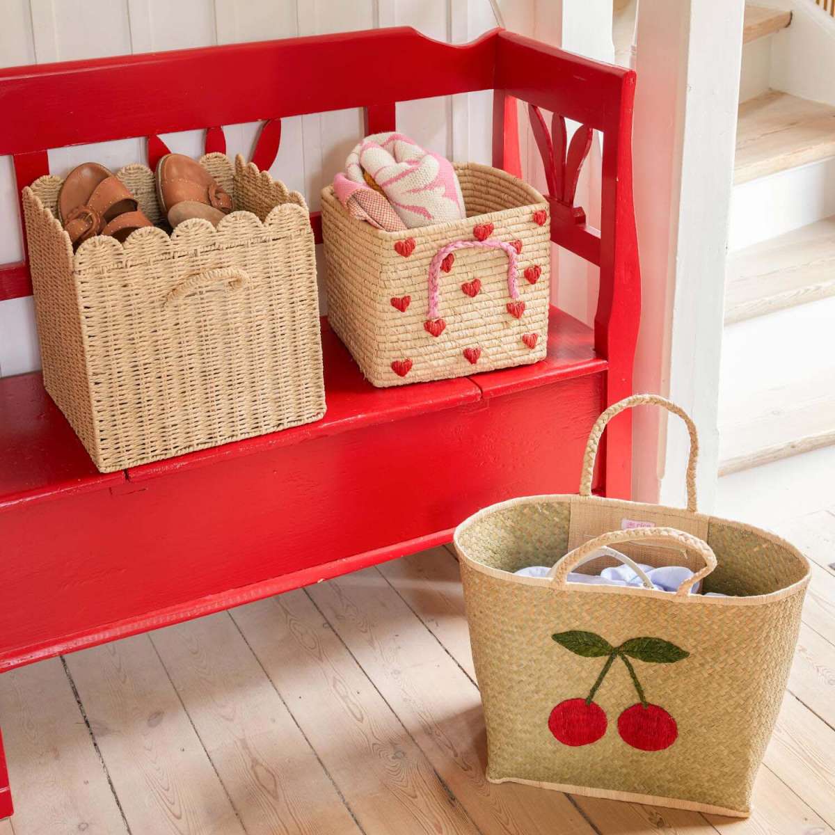 Big Cherry Raffia Bag