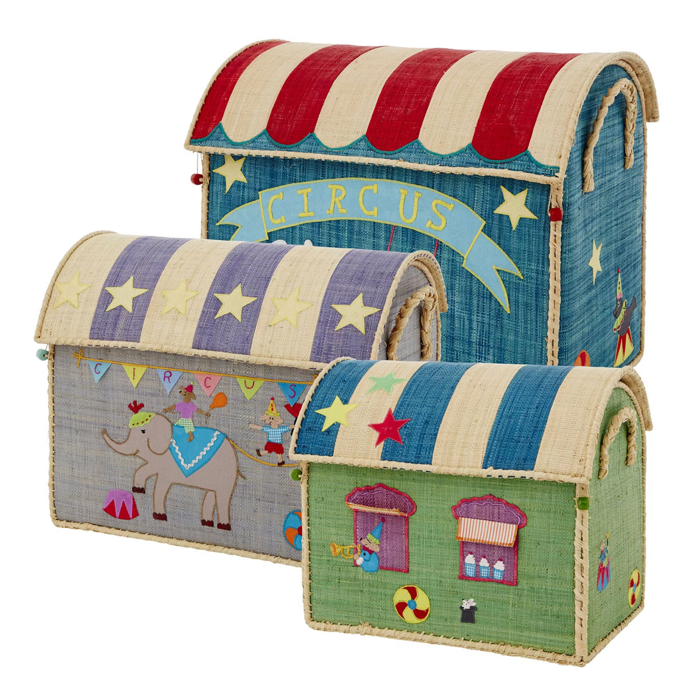 Raffia Circus Chest Basket