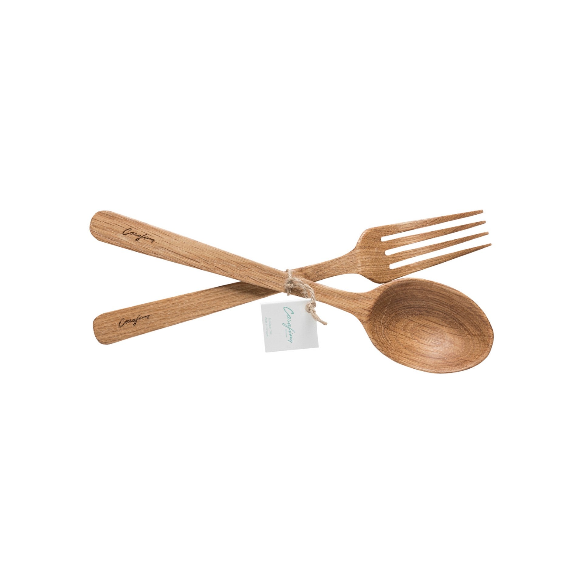 Oak Wood Spoon and Fork