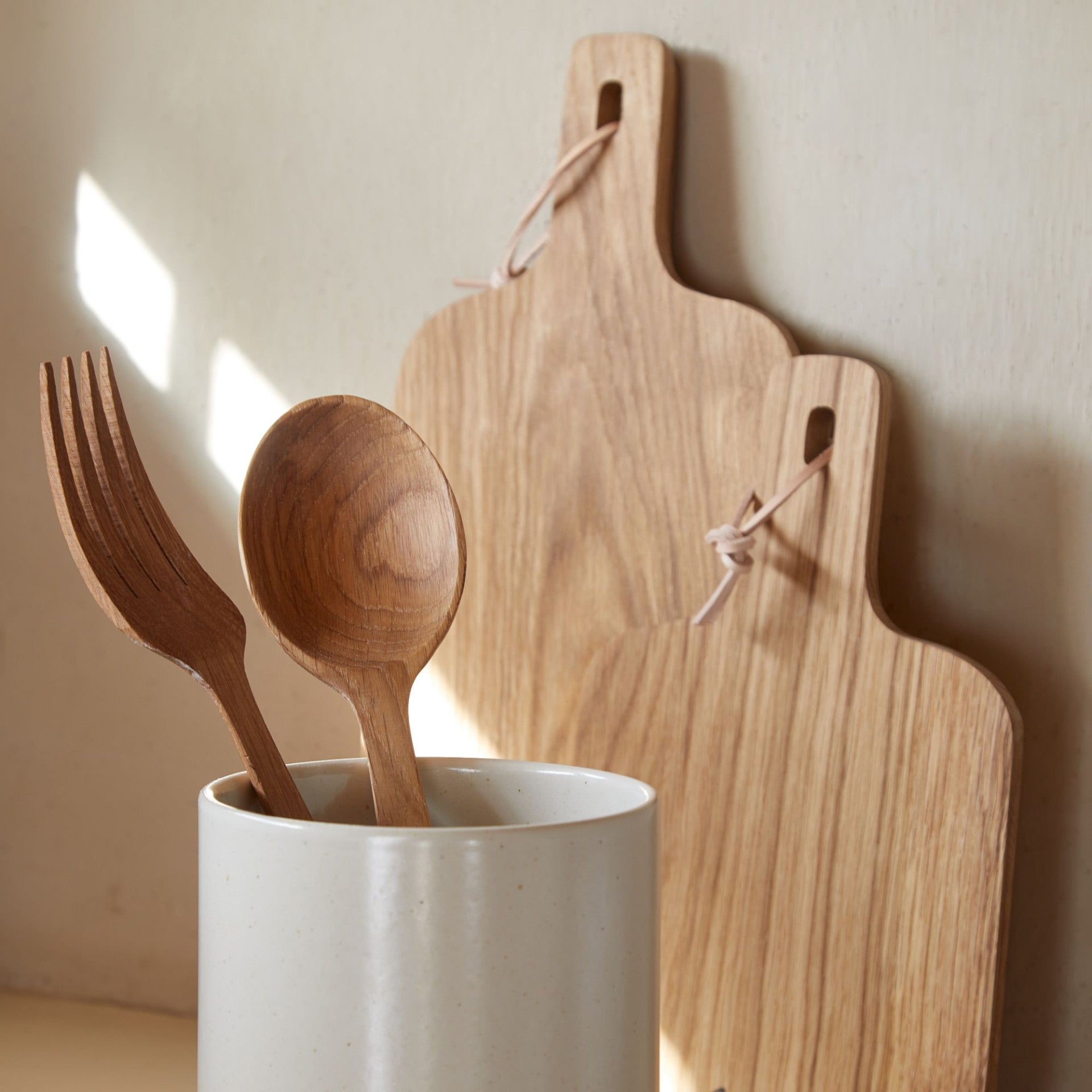 Oak Wood Spoon and Fork