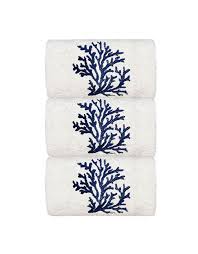 Coral Linen Guest Towels (Set of 3)