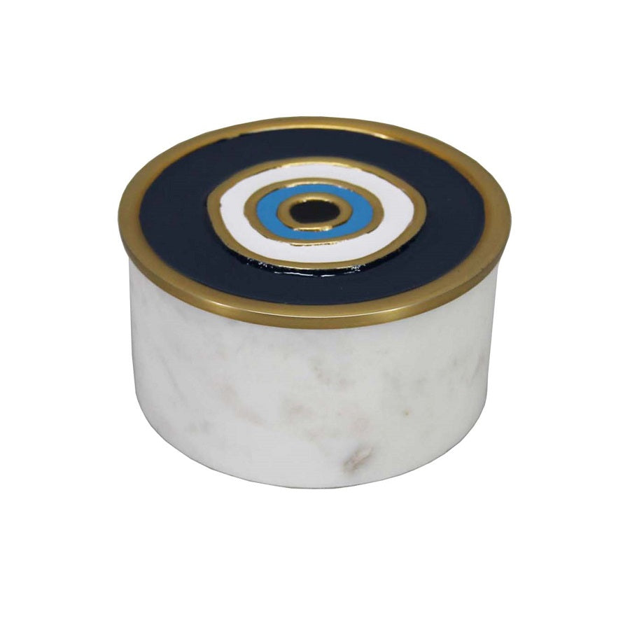 White Marble Box with Iron Eye