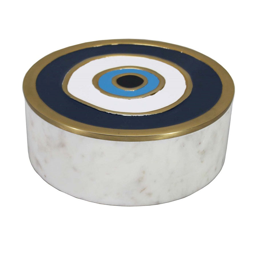 White Marble Box with Iron Eye