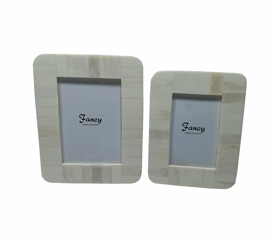 Rectangular Frame with White Bone