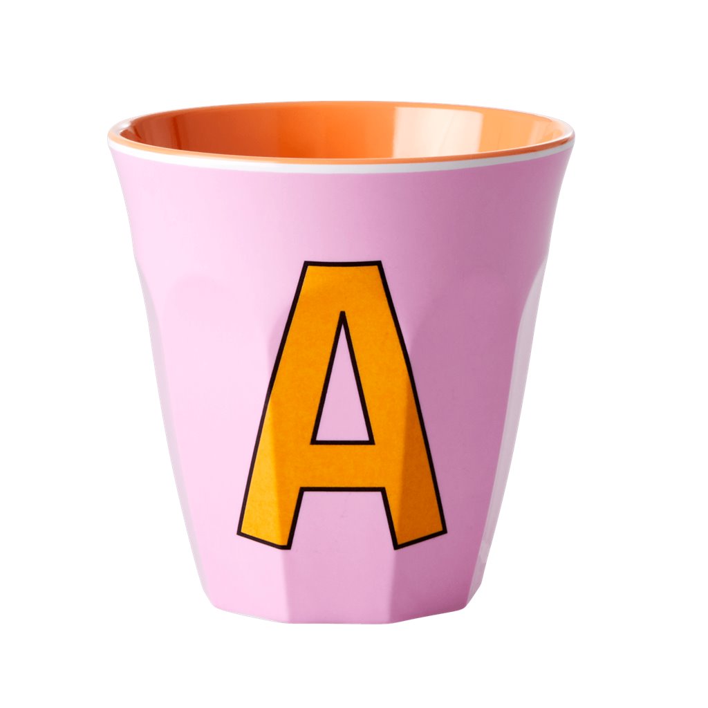 Alphabet Melamine Cups (Pink)