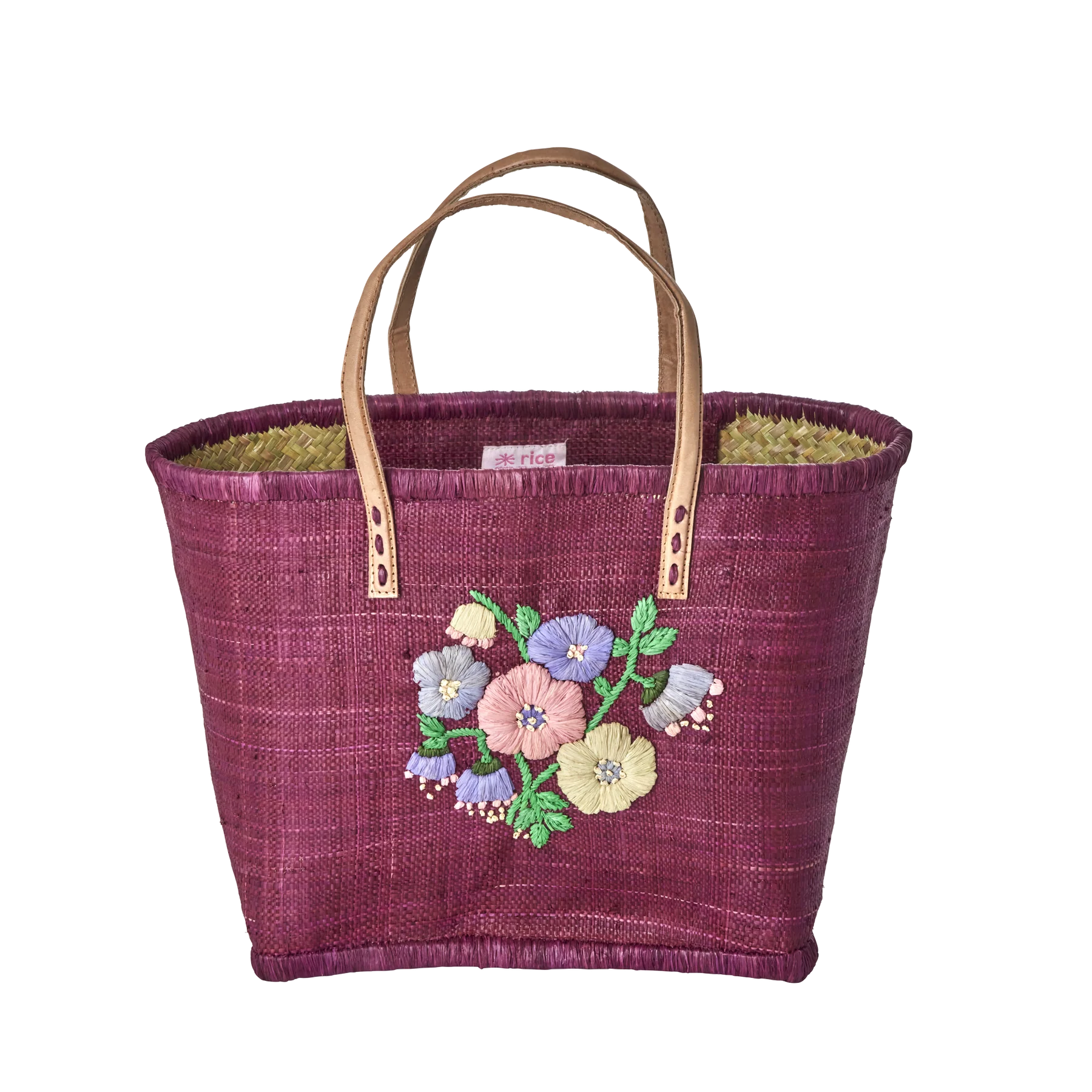 Flower Raffia Bag