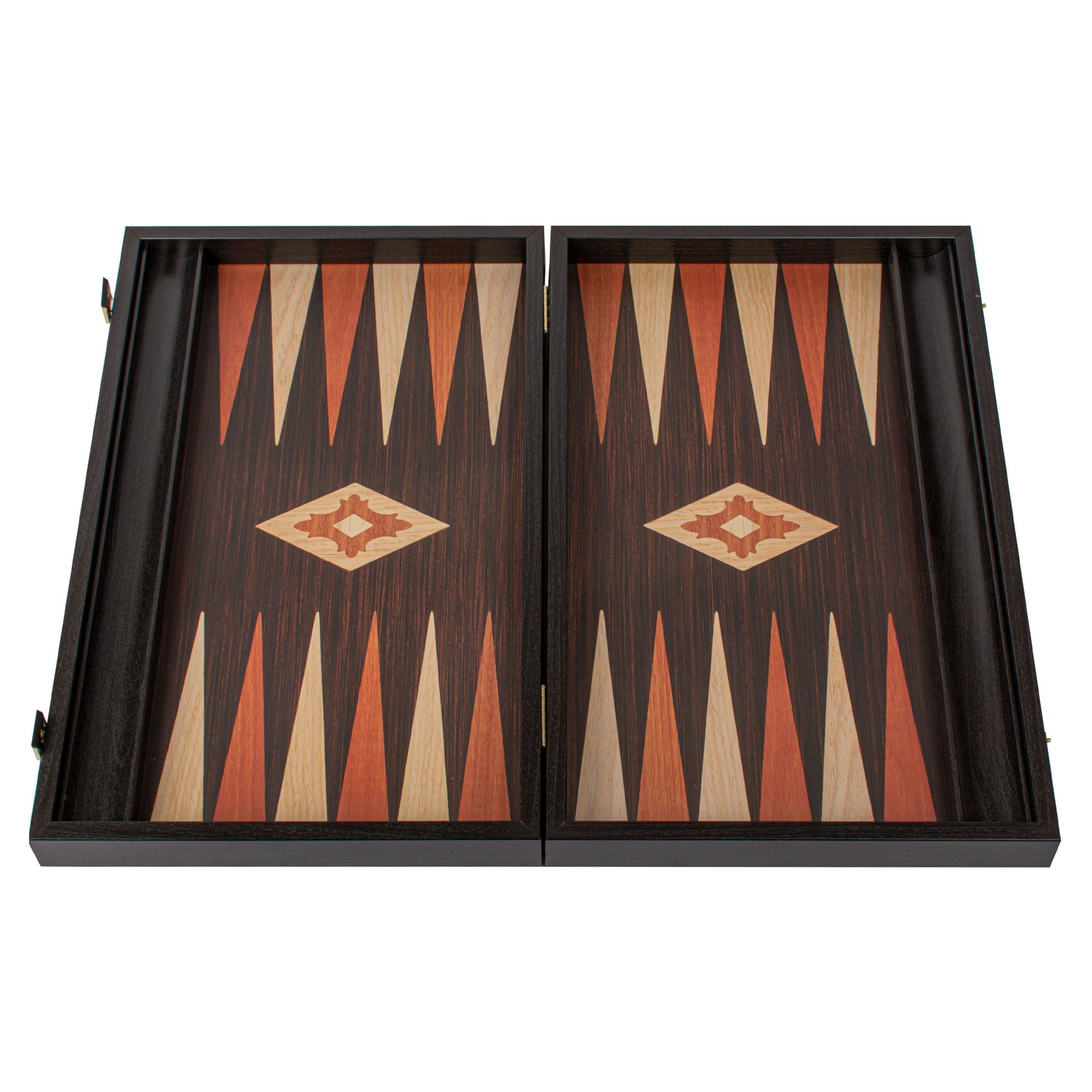 Handcrafted Wenge Replica Wood Backgammon Set with Side Racks