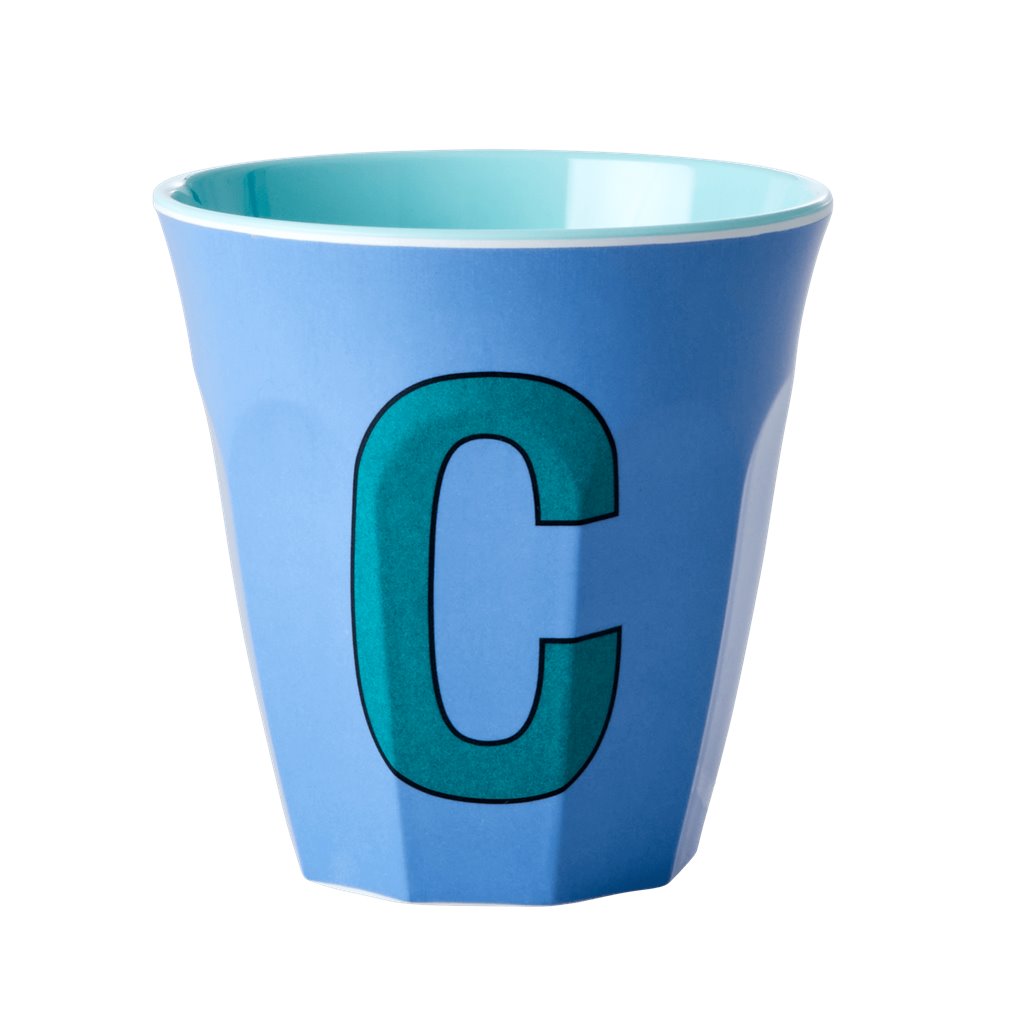 Alphabet Melamine Cups (Blue)