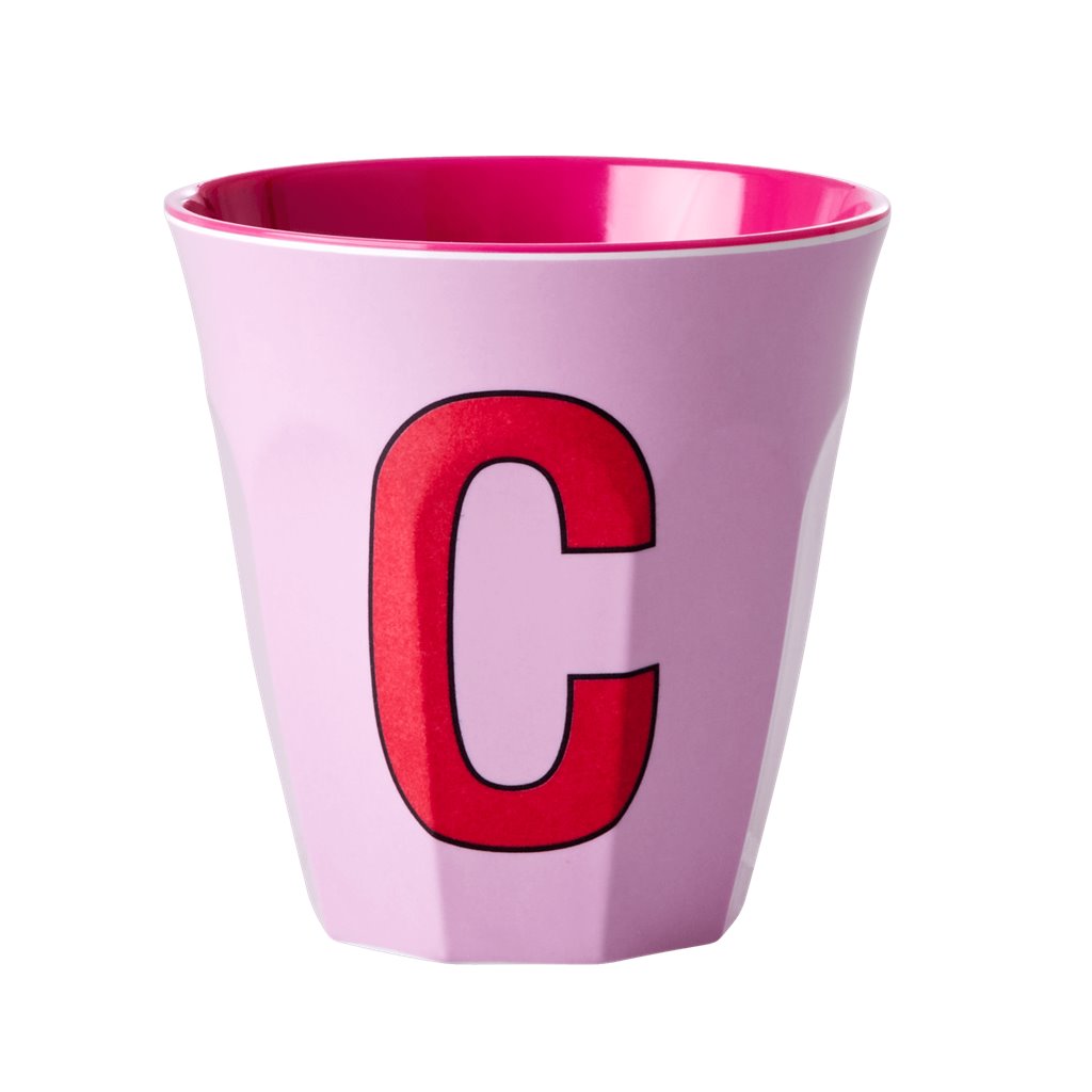 Alphabet Melamine Cups (Pink)